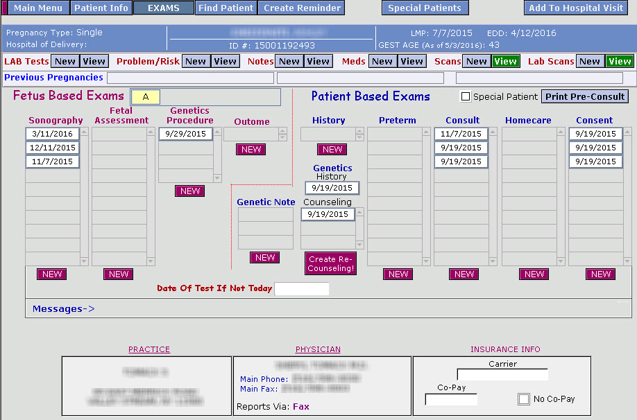 Patient Exams